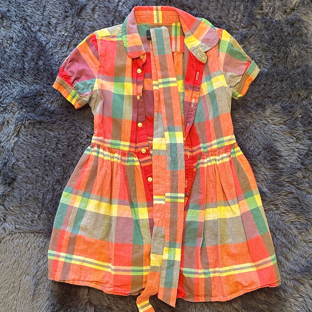 Polo Ralph Lauren Multicolor Plaid dress w belt